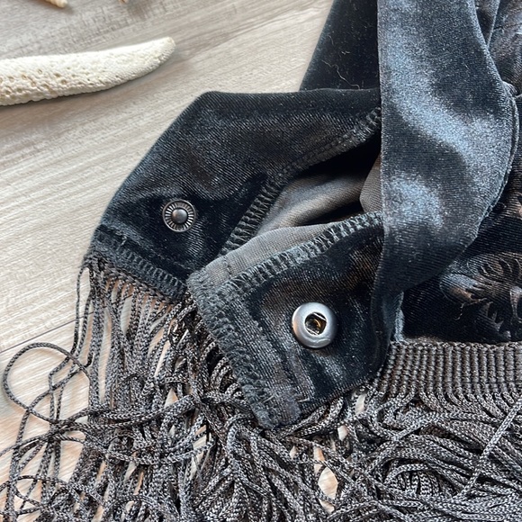 🔆ROXY🔆 WINGS OF RAVEN DRESS FRINGE TOP - Picture 11 of 14